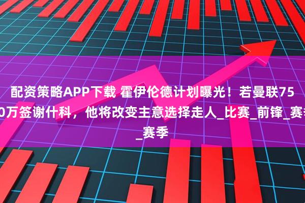 配资策略APP下载 霍伊伦德计划曝光！若曼联7500万签谢什科，他将改变主意选择走人_比赛_前锋_赛季