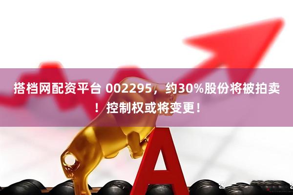 搭档网配资平台 002295，约30%股份将被拍卖！控制权或将变更！